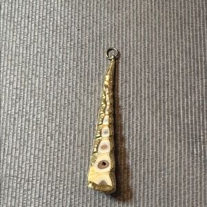 Unique Gold and Cream Pendant